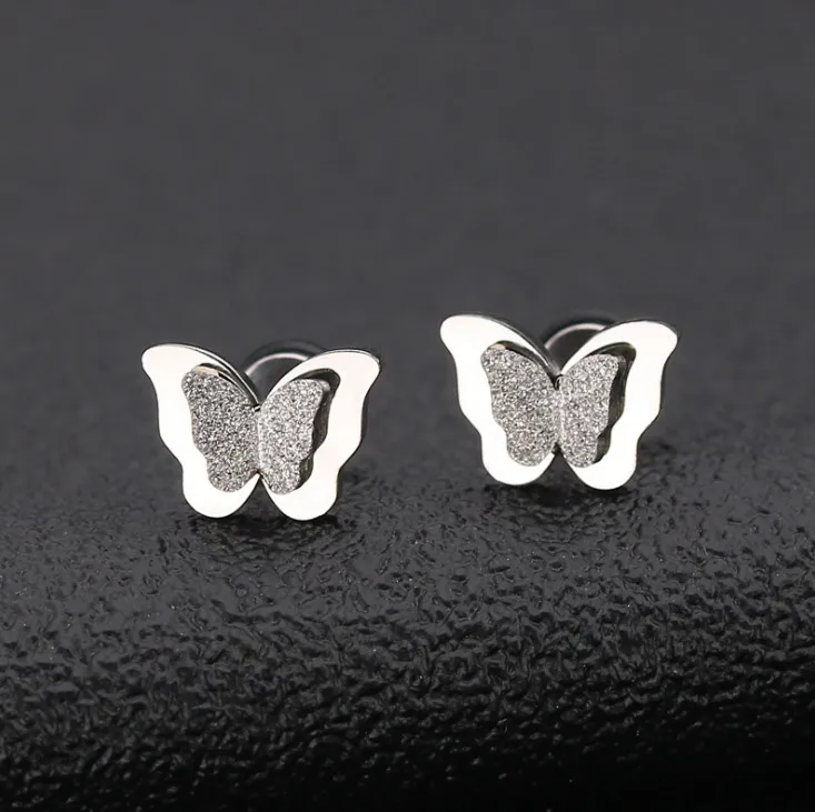 Butterfly Design Earring Studs Elegant Fashion Women Jewelry Girl Gifts Nice LL777 | Украшения и аксессуары