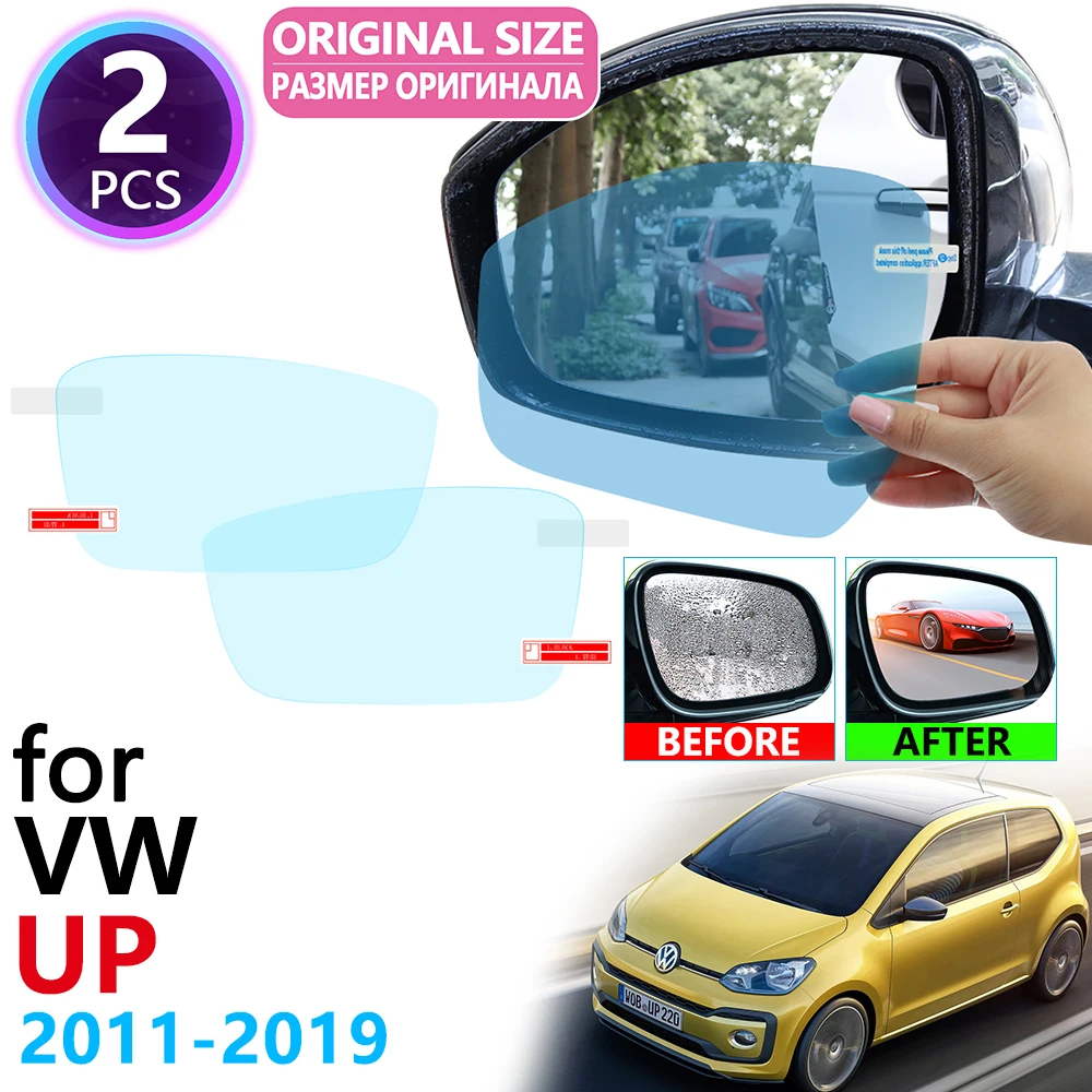 for Volkswagen VW Up! Up e-Up! 2011~2019 Full Cover Rearview Mirror Rainproof Anti Fog Film Clean Car Accessories 2015 2017 2018 |