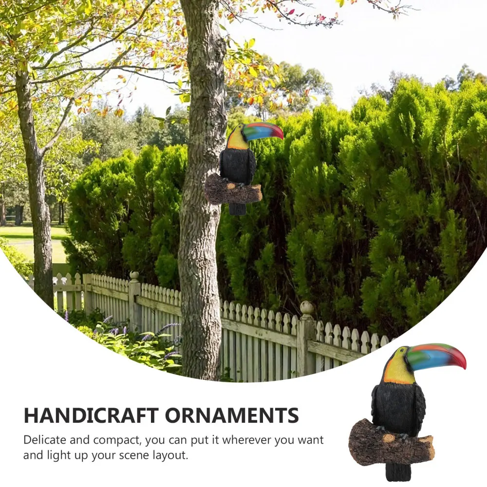

1Pc Artificial Resin Bird Yard Garden Adornment Resin Bird Craft Ornament
