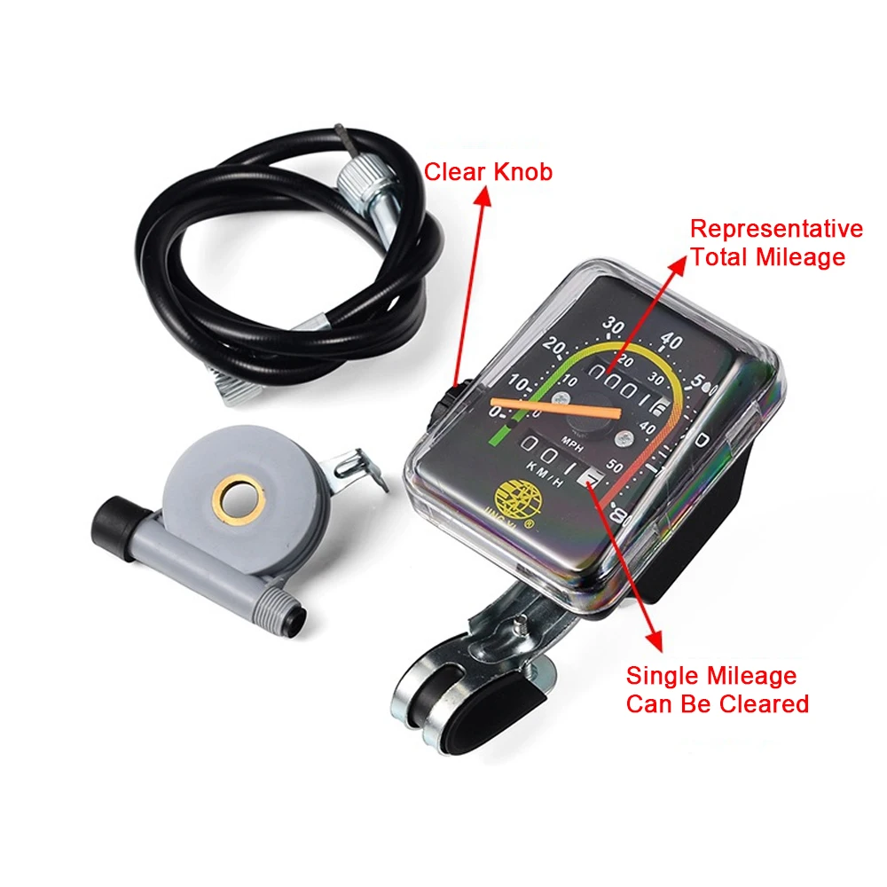 Механический ретро счетчик скорости велосипеда Старая школьная указка дисплей