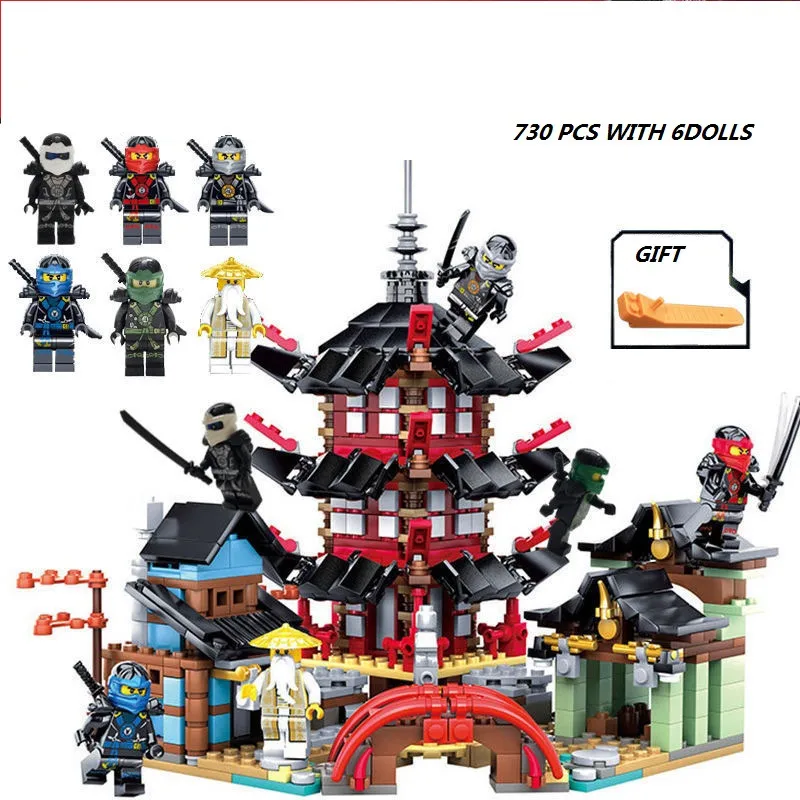 

Temple of Airjitzu Nin&jagoes Diamond Building Blocks Bricks Compatible Classic Model DIY Toys for Kids Gift Assembling MOC Doll