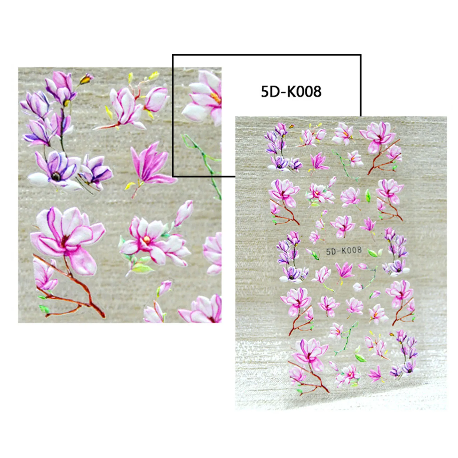 Nail Art Sticker Decals 3D Self-Adhesive Acrylic Engraved Supplies DIY Decorations for Women | Красота и здоровье