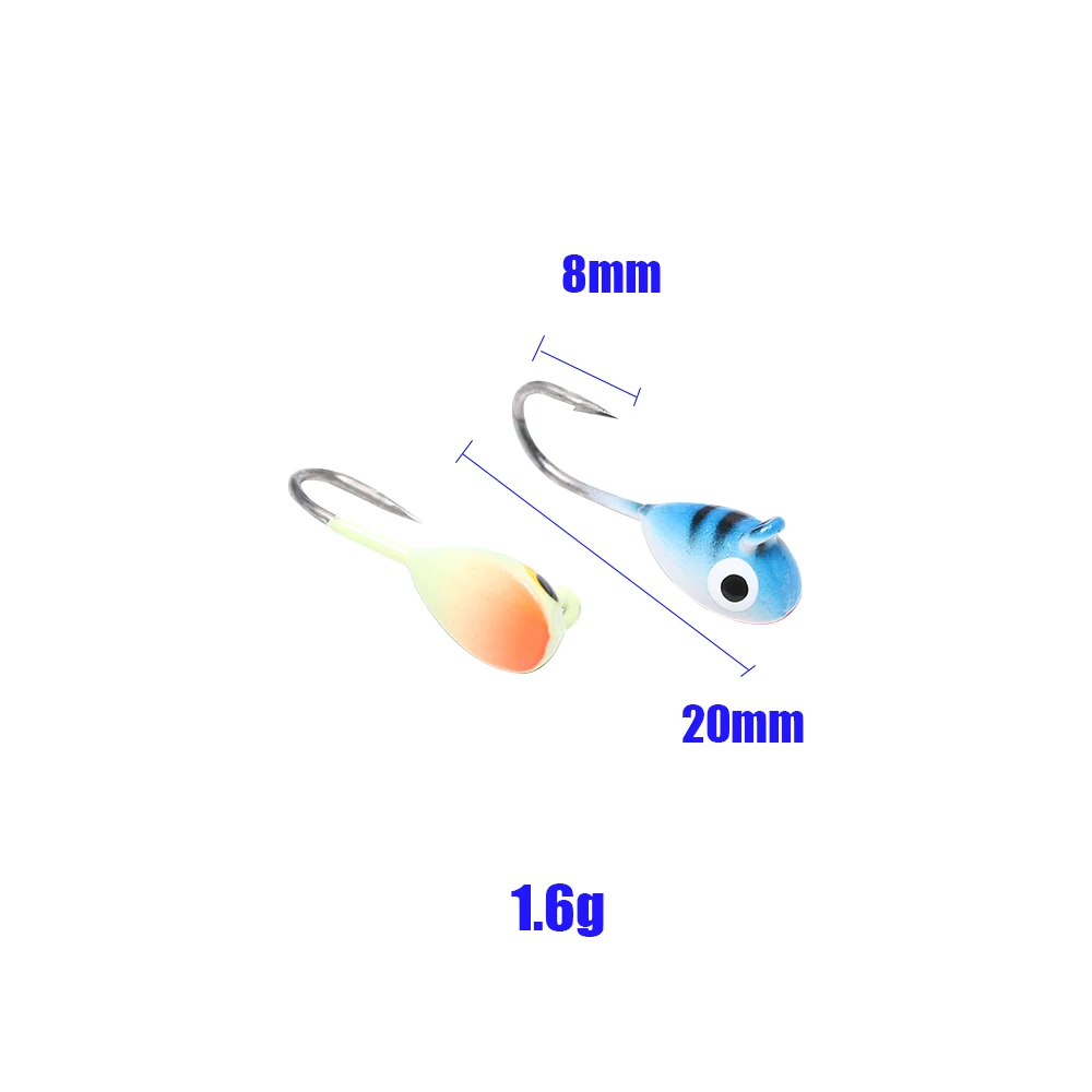 6 штук металлическая приманка со свинцовым крючки Мини в форме Кита для зимней