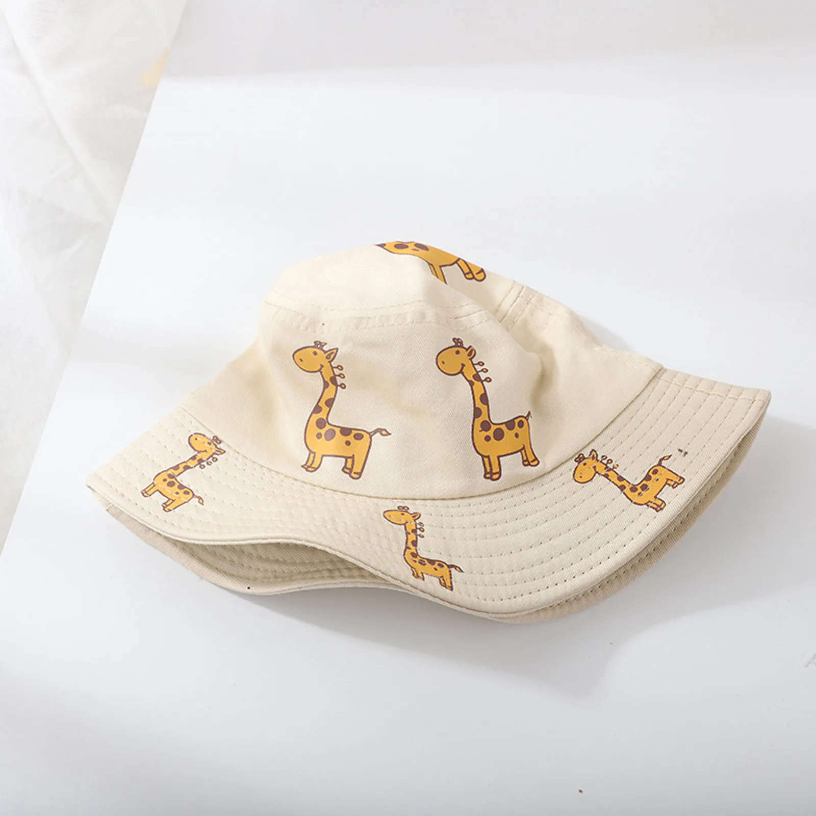 

Summer 1-4Y Baby Sun Hat Anti-UV Giraffe Pattern Bucket Hats Boys Girls Kids Children Cute Fold Gorras Sunscreen Fisherman Hat