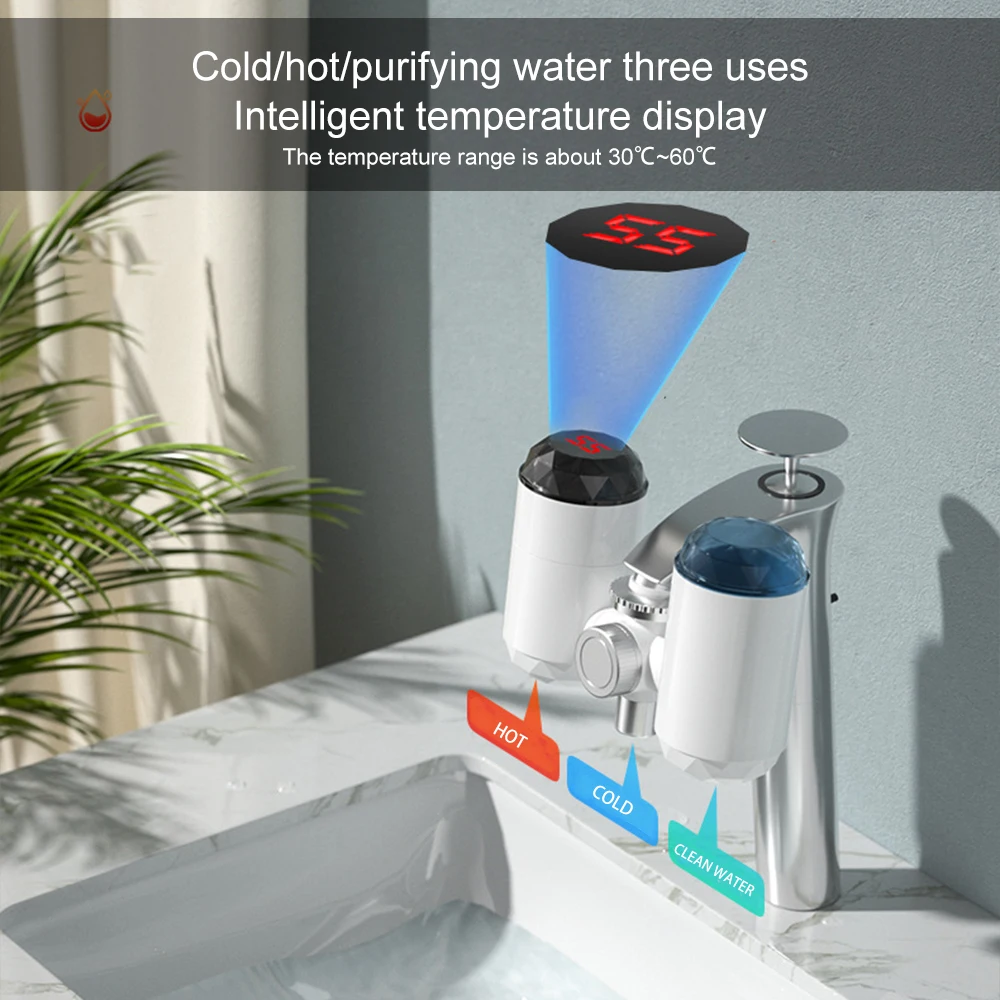 Мгновенный Электрический водонагреватель 3000 Вт 220 В кухонный очиститель с краном