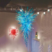 antique blue blown glass chandelier top design art decorative murano chandelier lamp for home decor
