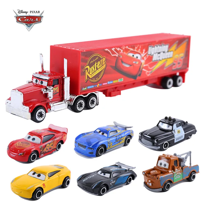 Disney Pixar 3 Mac Молния Маккуин сплав дядя грузовик Джексон шторм 1:55 литая модель