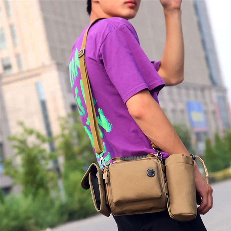 Многофункциональная холщовая нагрудная поясная сумка для женщин в стиле ретро