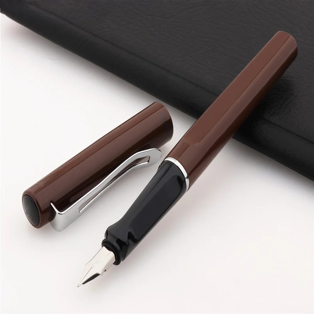 Высокое качество 1515 коричневый Цвет студент школа офис авторучка тонкий