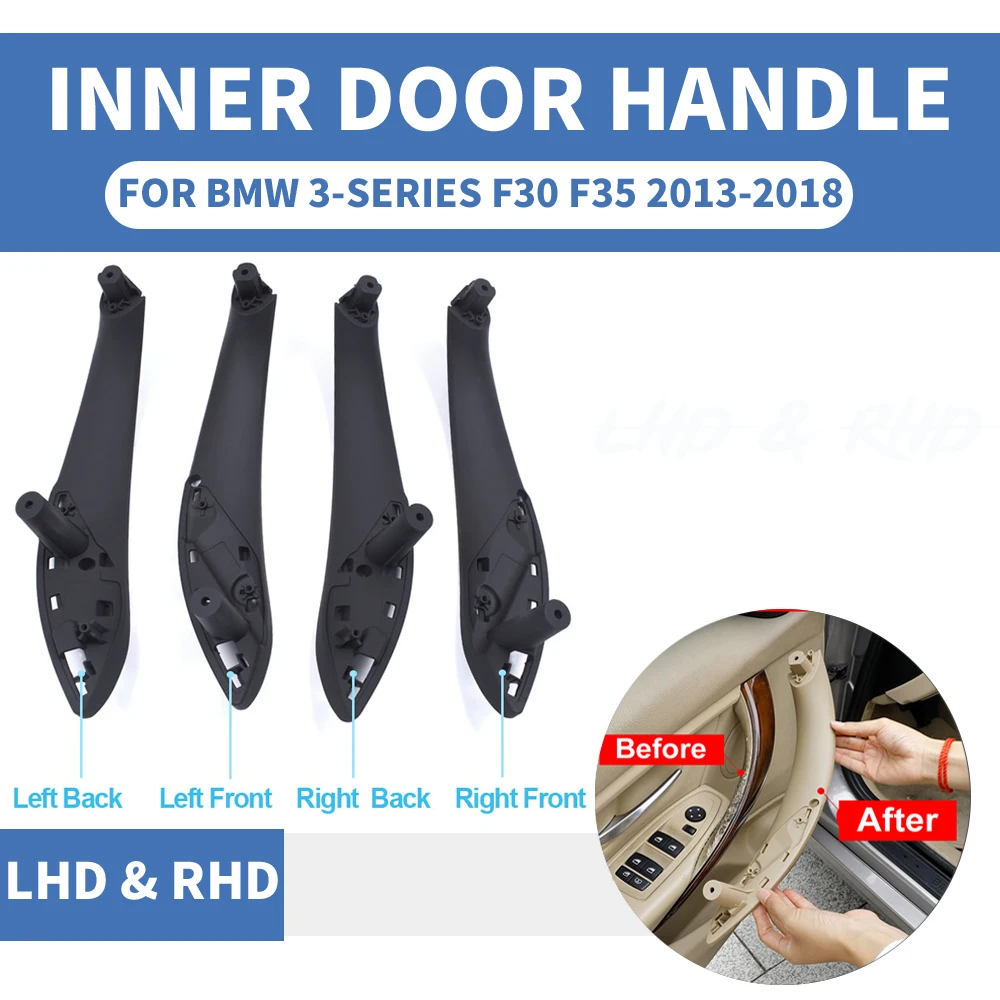 4 шт. Черная передняя задняя левая/правая LHD RHD внутренняя дверная КРЫШКА ДЛЯ BMW F30