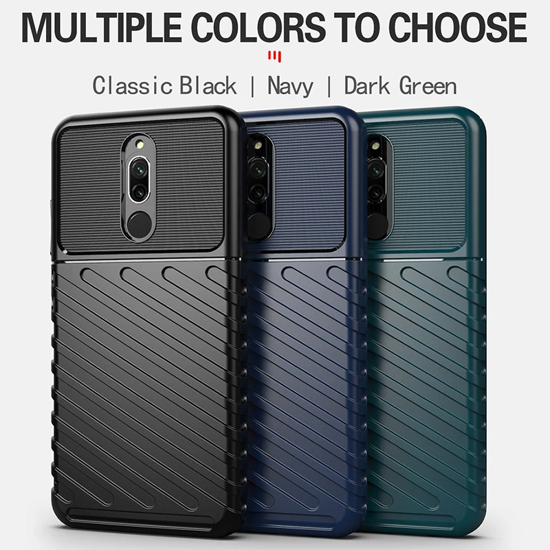 Защитный чехол для Redmi 8 8A роскошный противоударный бампер телефона силиконовый