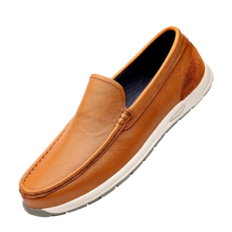 

Autumn New Men Shoes Leather Shoes Loafers Shoes Moccasins Shoes Trendy Casual Shoes Slip-on Low-top Shoes Thick-soled Shoes