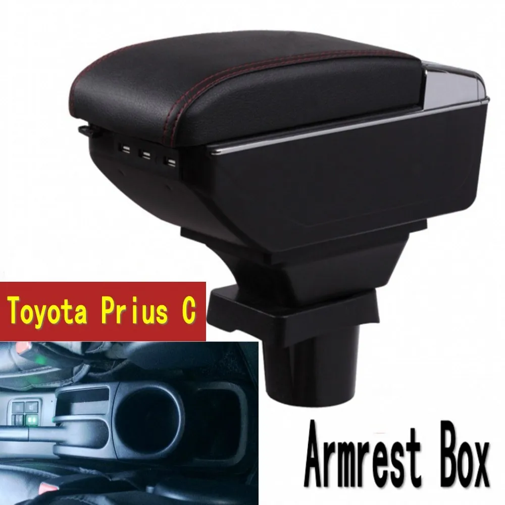 

For Toyota Prius C Center console Arm Rest Armrest Box central Store content Storage box Aqua armrest box