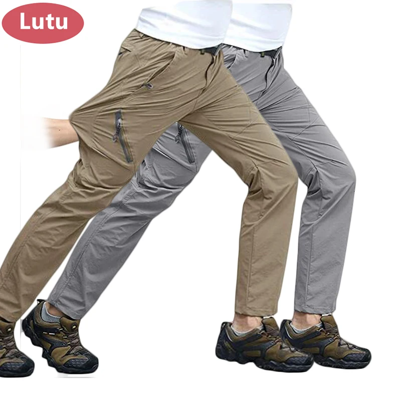 Luţu 8xl стрейчевая летняя Пеший Туризм Штаны мужские Водонепроницаемый мульти