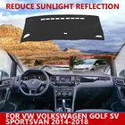 Коврики для VW Volkswagen Golf SV, Sportsvan 2014-2018, аксессуары для стайлинга автомобилей, накладка на приборную панель, ковер, солнцезащитный козырек