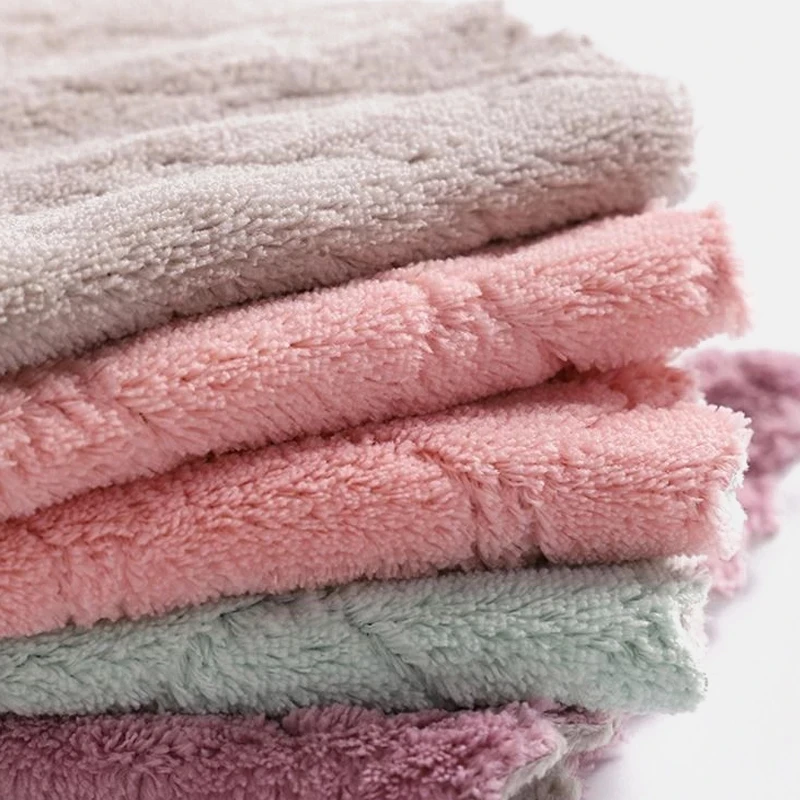 

Kitchen Dish Cloth Household Super Absorbent Microfiber Towel Non Stick Oil Washing Rag Tableware Cleaning Cloths Kichen Tools