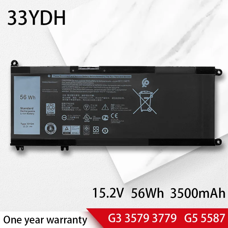 

Genuine 33YDH Laptop Battery For Dell Inspiron 15 7577 17 7773 7778 7779 7786 3579 5587 7588 3590 3779 P71F P30E 99NF2 PVHT1