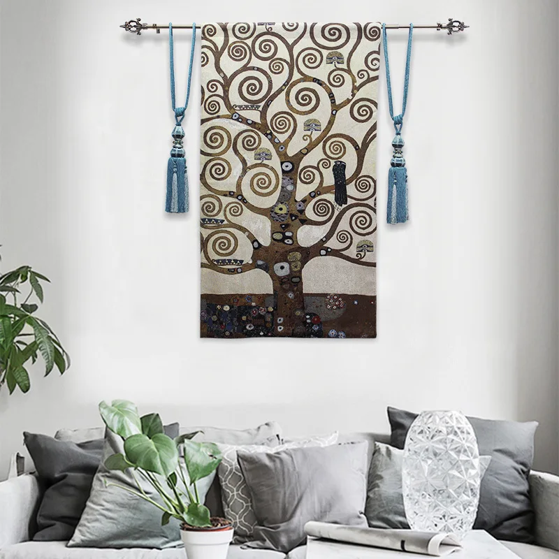 Klimt дерево символ жизни креативный домашний декор 137*70 см пейзаж Картина Декор на