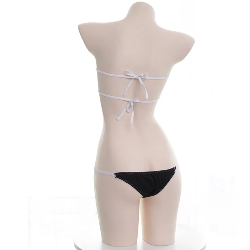 Японский сексуальный кружевной бандажный комплект нижнего белья с отделкой