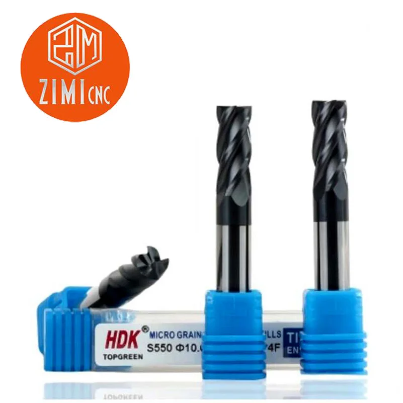 HRC45 ° 2/3/4 лезвие с плоским дном фреза карбидная Вольфрамовая сталь прямым
