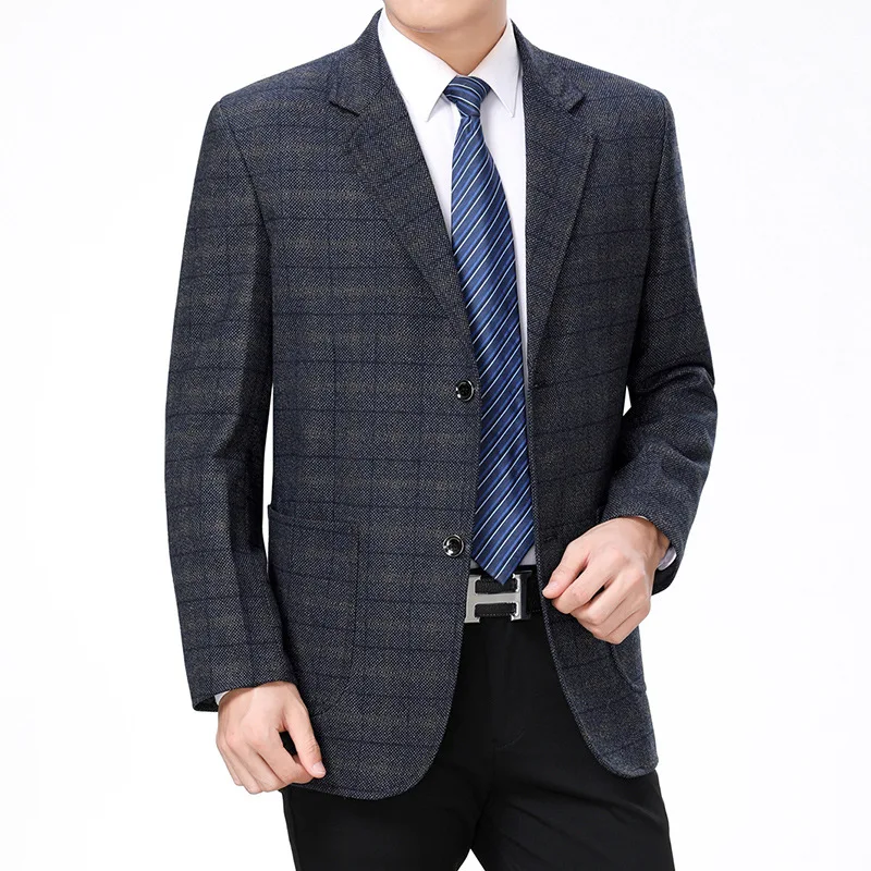 Новинка весна осень классический деловой Повседневный костюм для мужчин