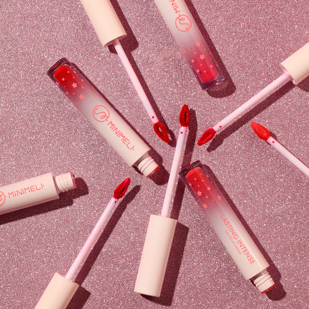 Матовый тинт для губ MINIMELI увлажняющая жидкая помада румяна пудра наборы макияжа