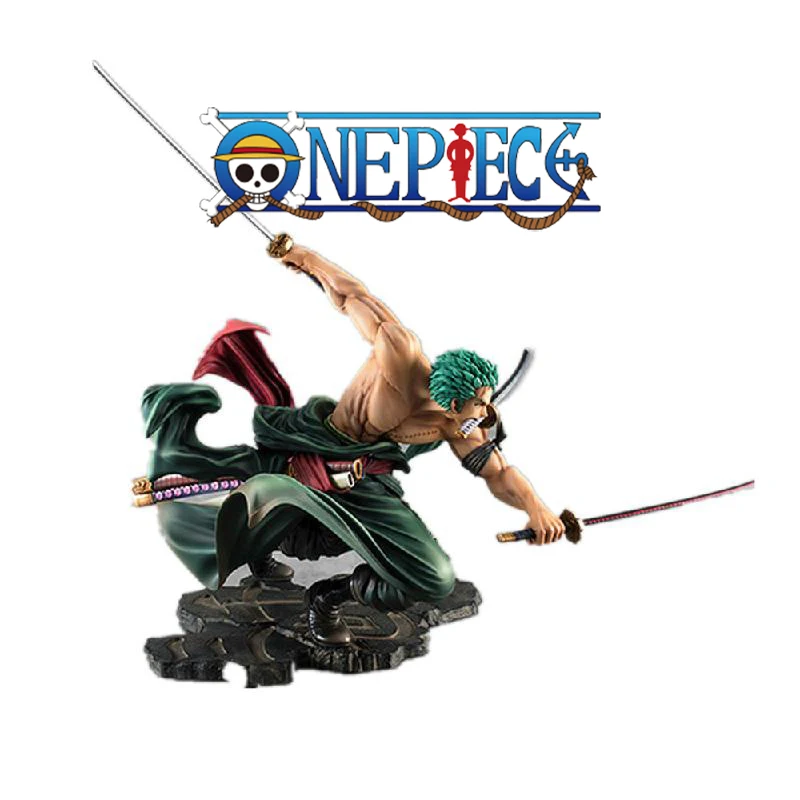 

New 1 / 10 Highly Restored Animation One Piece Classic Battle Scene Character Roronoa Zoro Pvc Model Adult Children's Toy Gift