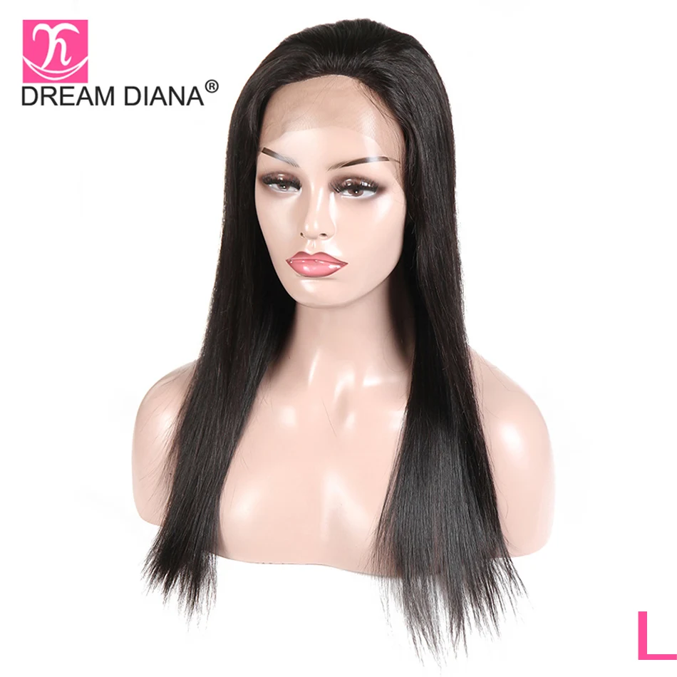 DreamDiana бразильские шелковистые прямые парики без клея 8 &quot 28&quot Remy предварительно