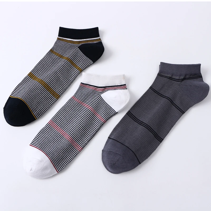

Man stripes Spring and summer new cotton sock Korean Style men's socks striped short socks Factory wholesale price sports sock