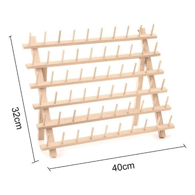 60 катушки деревянная резьба стеллаж для выставки товаров/держатель ниток