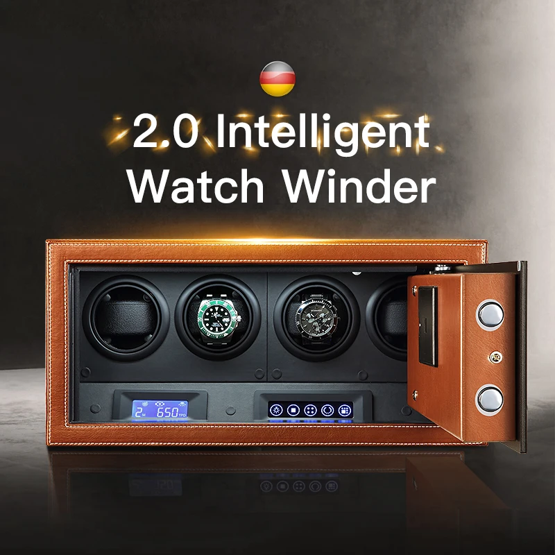 

Automatic Watch Winder Safe Box Carbon Fiber Watch Winding Box Quiet Motor Storage Display Case Mechanical Watches Boxes