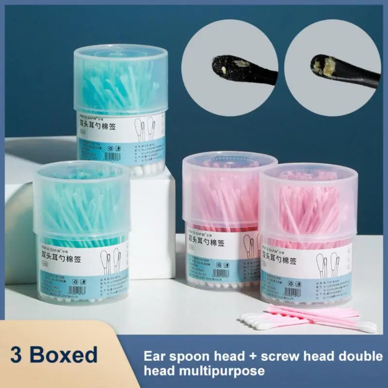 

Сверхтонкий ватный тампон с отмычкой ушей, тени для век, помада, инструмент для макияжа, косметические тампоны для очистки ушей, двухсторонн...