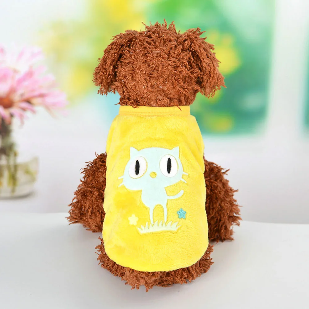 Одежда для домашних животных кошек Зимняя Теплая Флисовая одежда в виде кролика