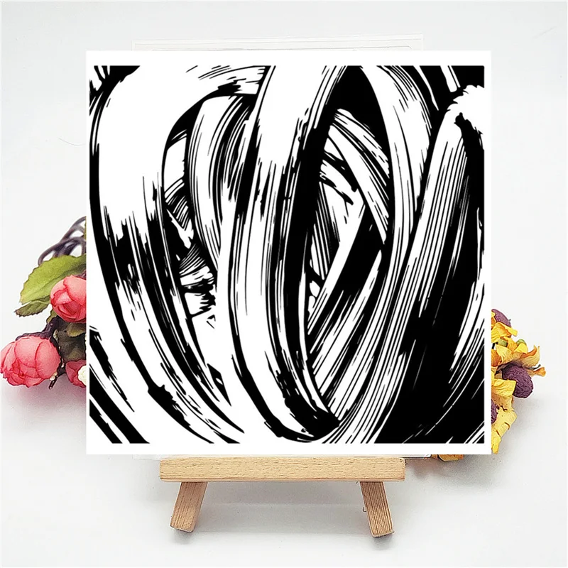 

14*14CM Wind Texture Transparent Clear Stamps / Silicone Seals Roller Stamp For DIY Scrapbooking Photo Album/Card Making