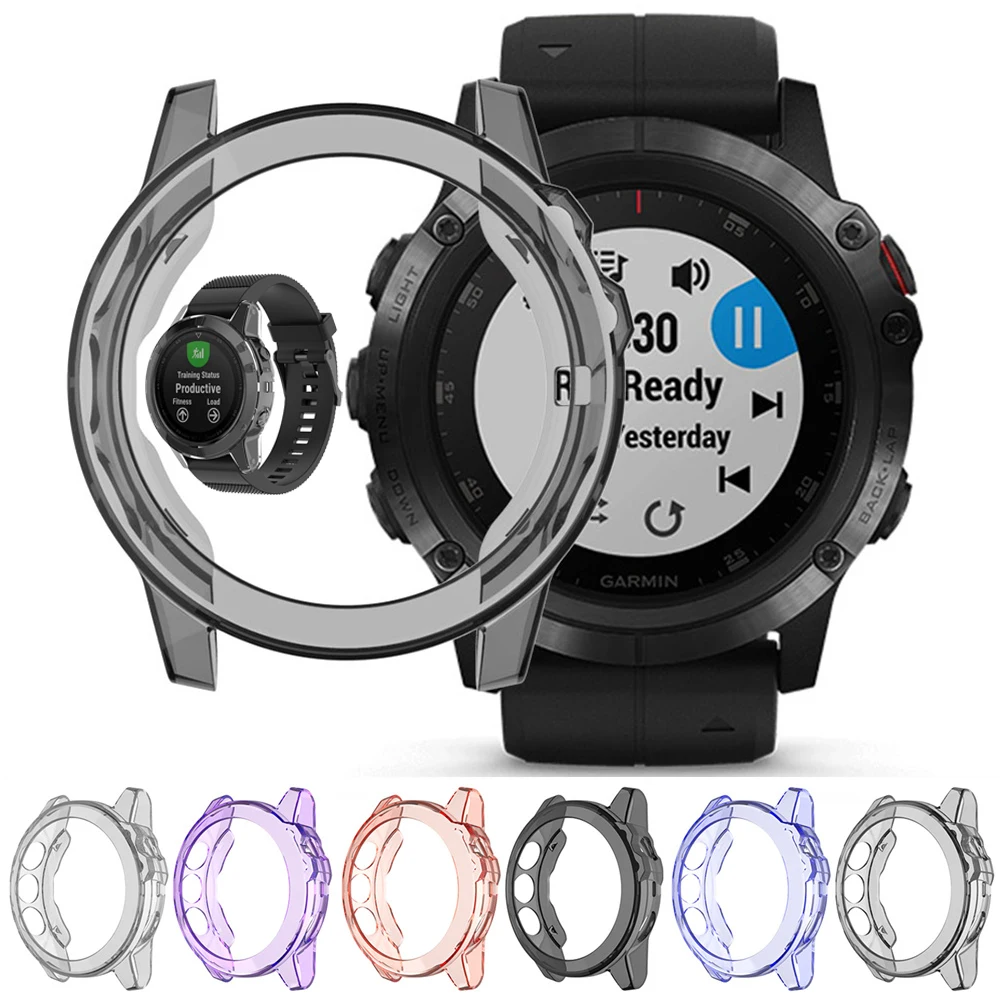 Мягкий прозрачный защитный чехол из ТПУ для Garmin Fenix 5 5S 5X Plus рамка аксессуары умных
