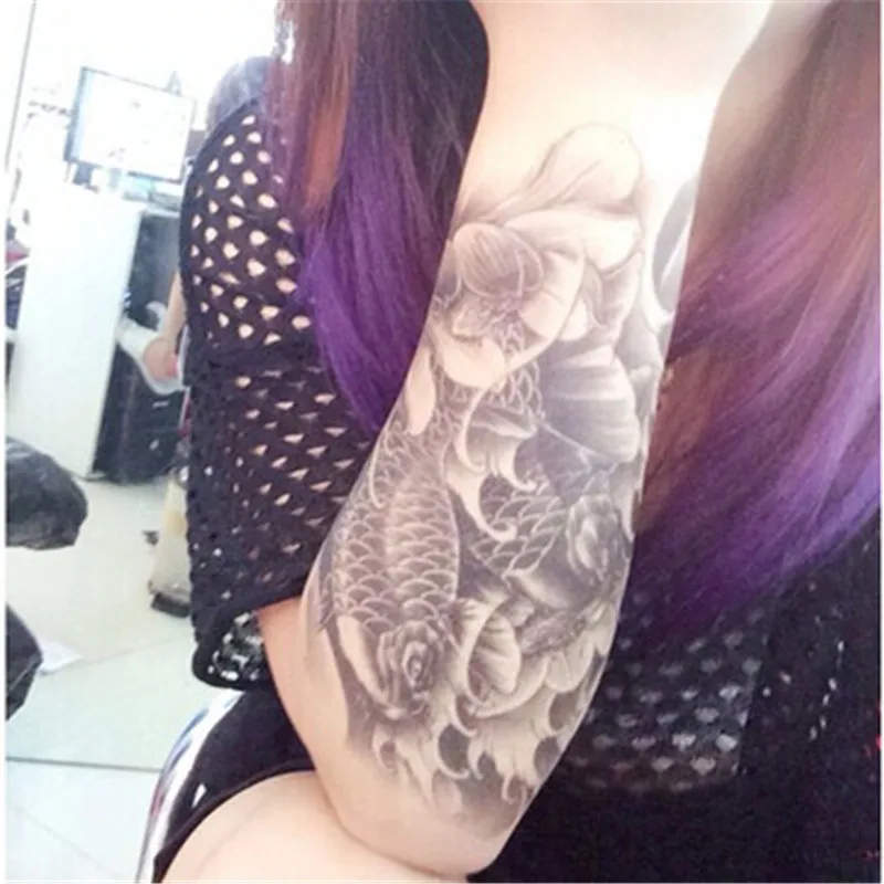 1 предмет Новинка Зеленый цвет Карп Водонепроницаемый временый боди арт рукоятки