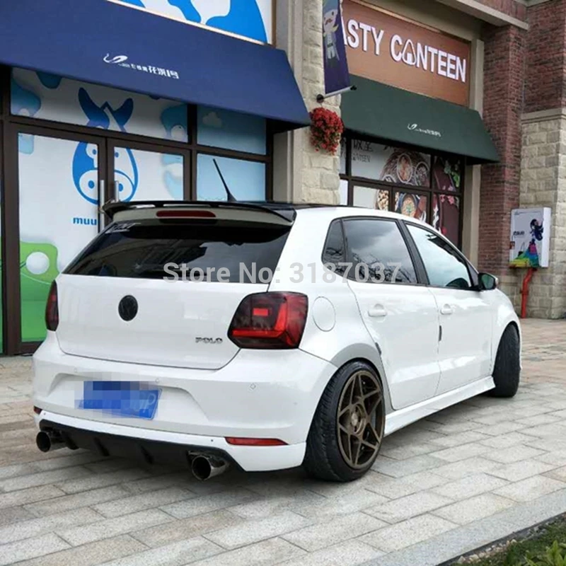 Спойлер для Volkswagen Polo 2011 2016 неокрашенный цветной задний спойлер из АБС пластика на