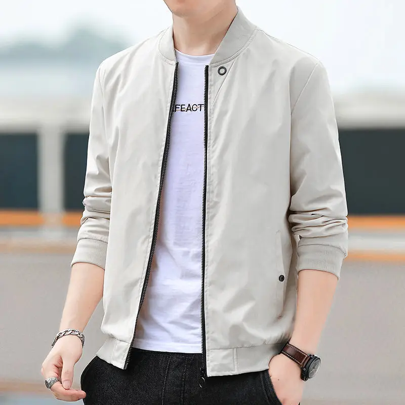 

Men's coat spring and autumn fashion Korean jacket men's casual loose Size NEW Baseball loose comfortable coat casual wear