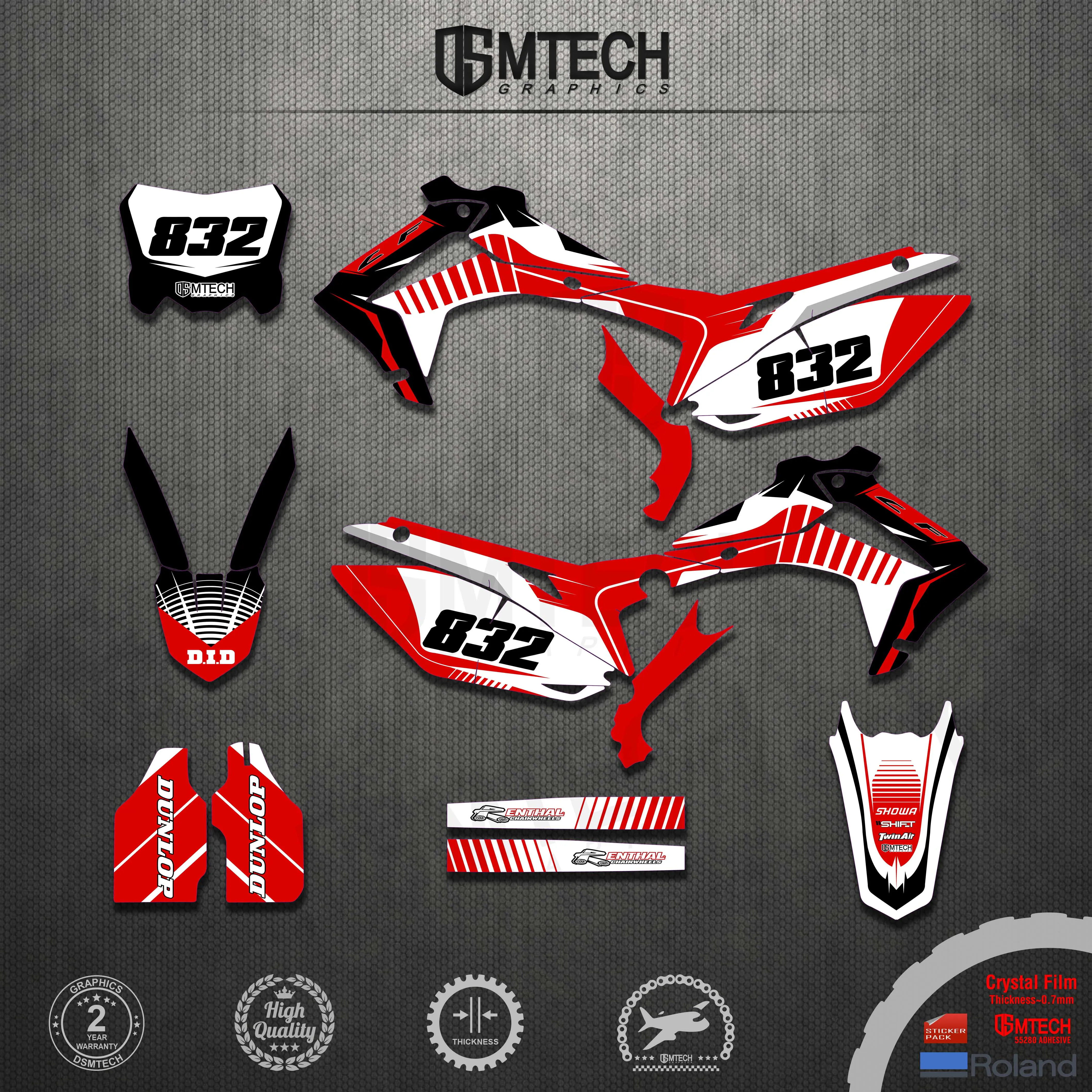 DSMTECH Graphics DECALS STICKERS Kits For HONDA CRF450 CRF450R 2013 2014 2015 2016 For Honda CRF250R 2014 2015 2016 2017