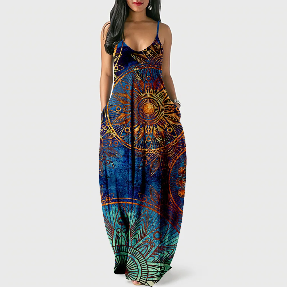 Женское винтажное платье без рукавов с круглым вырезом | Женская одежда