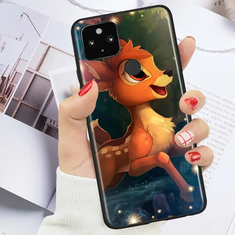

Disney Bambi Art Shockproof Cover for Google Pixel 5 4 4A XL 5G Black Phone Case Shell Soft TPU Fundas Coque Capa