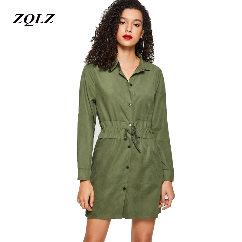 ZQLZ Весенняя Длинная блузка женская красное платье модные однотонные Шифоновые