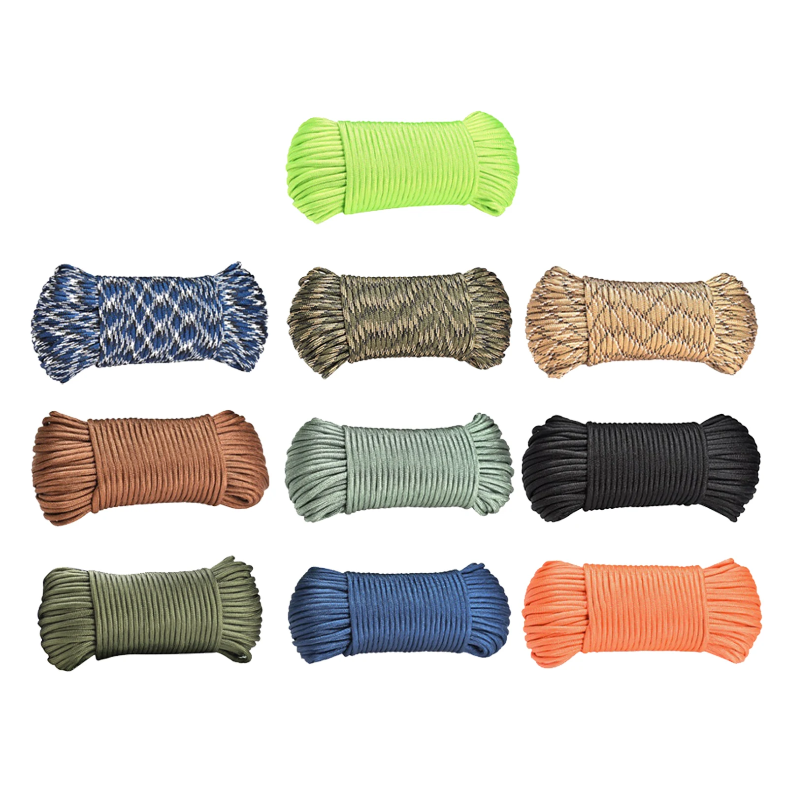 

4mm Paracord Parachute Cord Bushcraft Survival Lanyard Rope Bracelet Craft