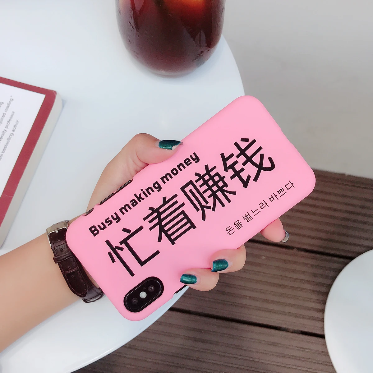 New Fashion Word Busy Making Money Case For iphone 6 6S 7 8 Plus X XR XS Max Pink Yellow Cover 6plus 7plus 8plus XsMax Hard | Мобильные