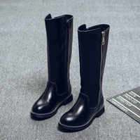 kids casual shoes 2021 autumn winter children fashion mid calf snow boots brand black shoes girls genuine leather fashion boots