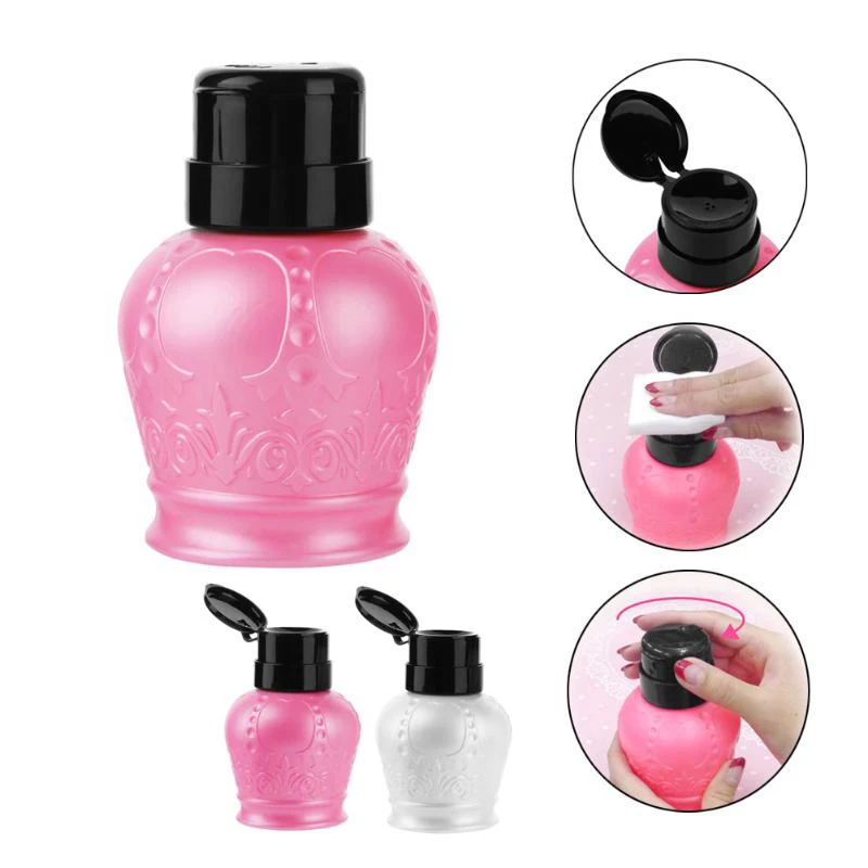 Насос диспенсер для ногтей снятия лака мытья спирта жидкий очиститель пустой