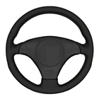 Чехол рулевого колеса автомобиля черная искусственная кожа ручной работы для Audi TT (8N) 1998-2001 A8 S8 (D2) S4 (B5) 1997-2001 S6 (C5)