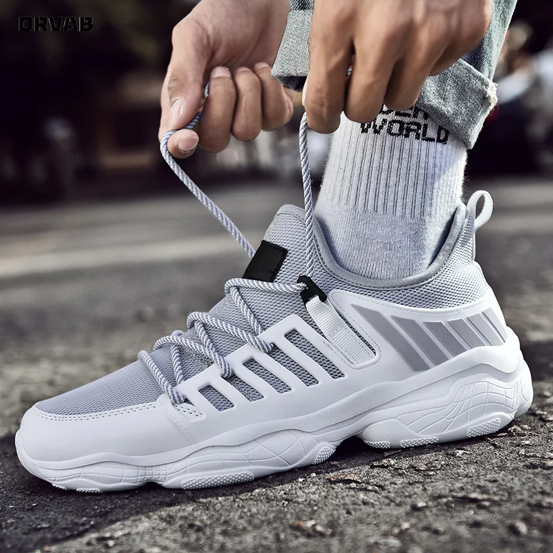 

2020 Мужская обувь из сетчатого материала; Повседневная брендовая мужская обувь; легкие удобные дышащие Прогулочные кроссовки; Tenis Masculino ...