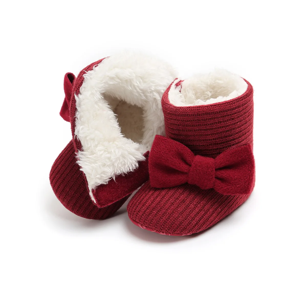 

Winter Style Plus Velvet Thick Baby Cotton Boots Snow Boots BABY'S Shoes Soft Bottom 0-1-Year-Old Baby Toddler Shoes