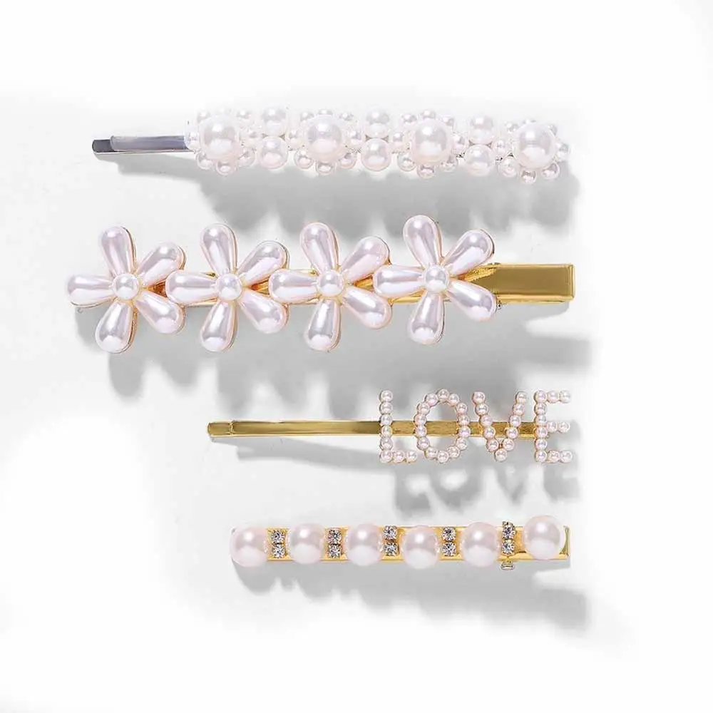 Best lady Trendy Hair Pins Sets For Women Wedding Korean Simulated Pearls Girls Party Bohemian Headwear Gifts Hair Accessories - Цвет: 10